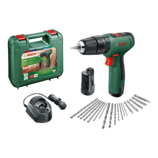 Bosch EasyImpact 1200 Akülü Darbeli Delme/Vidalama Makinesi 2x2.0Ah Çift Akü Şarj Aleti 19 Parça Aksesuar Seti Plastik Çanta Bosch EasyImpact 1200 Akülü Darbeli Delme/Vidalama Makinesi 2x2.0Ah Çift Akü Şarj Aleti 19 Parça Aksesuar Seti Plastik Çanta