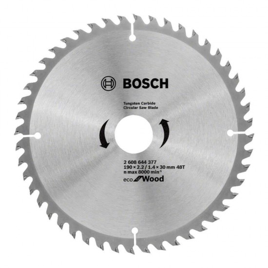 Bosch Eco for Wood Daire Testere Bıçağı 190*30 mm 48DE Bosch Eco for Wood Daire Testere Bıçağı 190*30 mm 48DE