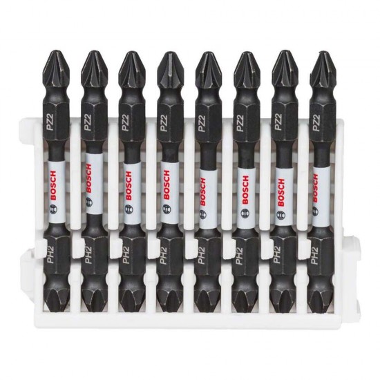 Bosch Impact Control Çift Taraflı Vidalama Ucu PH2-PZ2 65 mm 8'li Paket