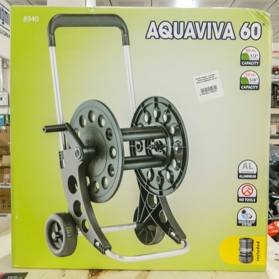 Claber 8940 Aquaviva 60 Tekerlekli Hortum Makarası