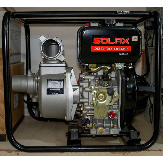 Solax 80KB-3E Dizel 3 Su Motoru - Marşlı - 6.7 Hp